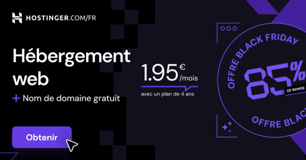 Bannière publicitaire Hostinger