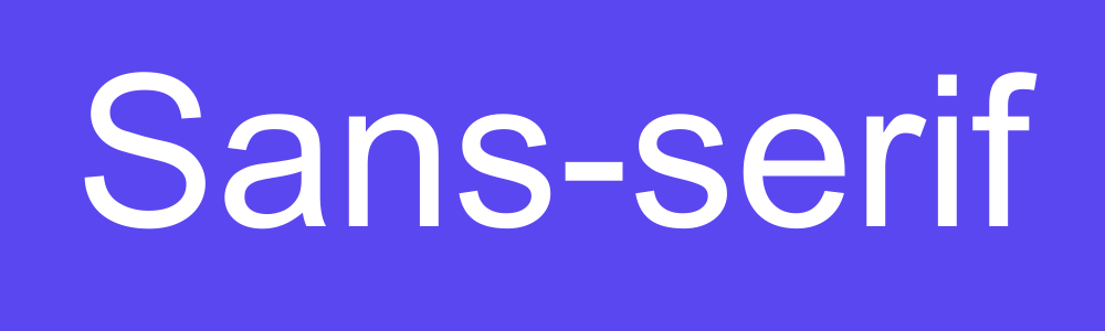 Sans-serif - Arial